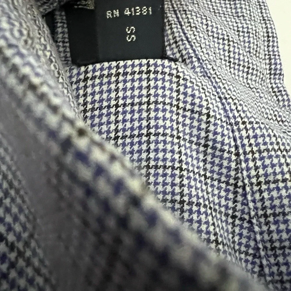 Polo Ralph Lauren Yarmouth Oxford Button Long Sleeve Check Blue Shirt 17.5 36/37
